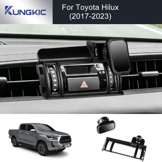Magnetic Car Phone Holder Mount for Toyota Hilux 2017 2018 2019 2020 2021 2022 2023 Dashboard GPS Mobile Phone Stand Accessories Tuck's Performance
