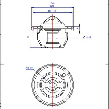 Suitable for TB45 Nissan Patrol Y61 Super Safari GU Engine thermostat 82°C thermostat 1:1 replica 21200-VB02A Tuck's Performance