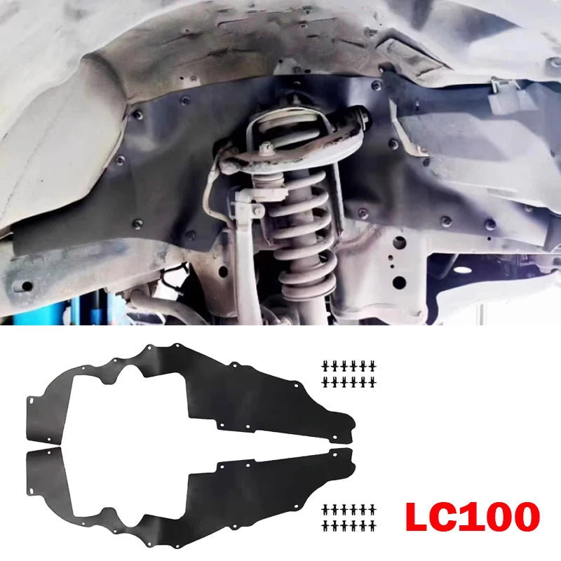 Splash Guard Fender Liner Protective Cover Compatible with Toyota Land Cruiser LC100 Lexus LX470 Front Wheel 2 Piece Set Tuck's Performance