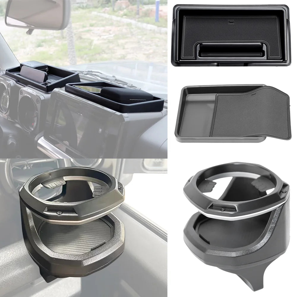 Car Center Console Dashboard Organizer Water Drink Cup Holder Stand for Suzuki Jimny JB64 JB74 2019-2026 Interior Accessories Tuck's Performance