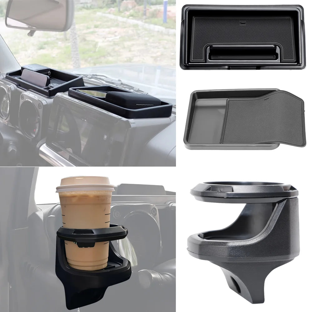 Car Center Console Dashboard Organizer Water Drink Cup Holder Stand for Suzuki Jimny JB64 JB74 2019-2026 Interior Accessories Tuck's Performance