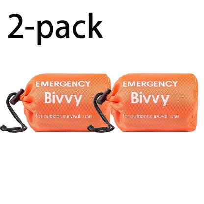 Emergency bivvy thermal survival sleeping bag - 2 pack orange