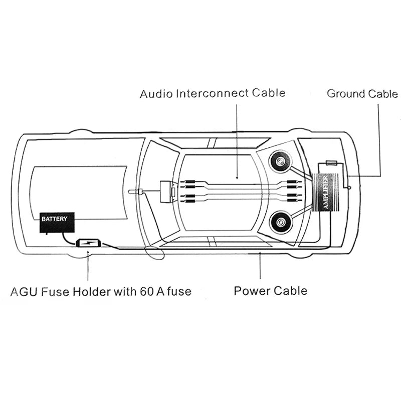 10GA Car Amplifier Wiring Kit with 60A Fuse Holder - product image 5