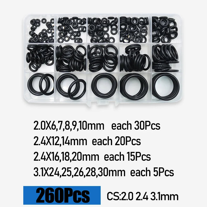 O Ring CS 1.0 1.5 to 4.0mm Sealing Washer Nitrile Rubber O-ring Faucet Plumbing Gaskets Oil Resistant High Temperature Oring Kit Tuck's Performance
