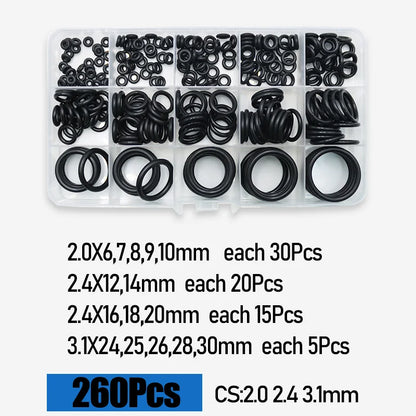 O Ring CS 1.0 1.5 to 4.0mm Sealing Washer Nitrile Rubber O-ring Faucet Plumbing Gaskets Oil Resistant High Temperature Oring Kit Tuck's Performance