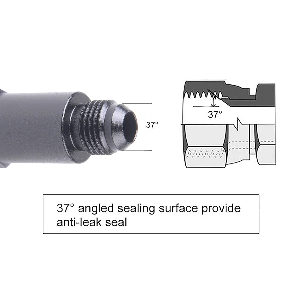 Inline Roll Over Check Valve 6AN Female to 6 AN Male Inline Fuel Cell Rollover Vent Valve Aluminum Adapter Fittings Tuck's Performance