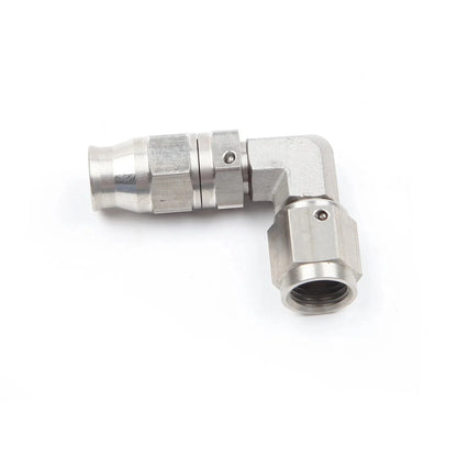 90 degree stainless AN3 PTFE hose end