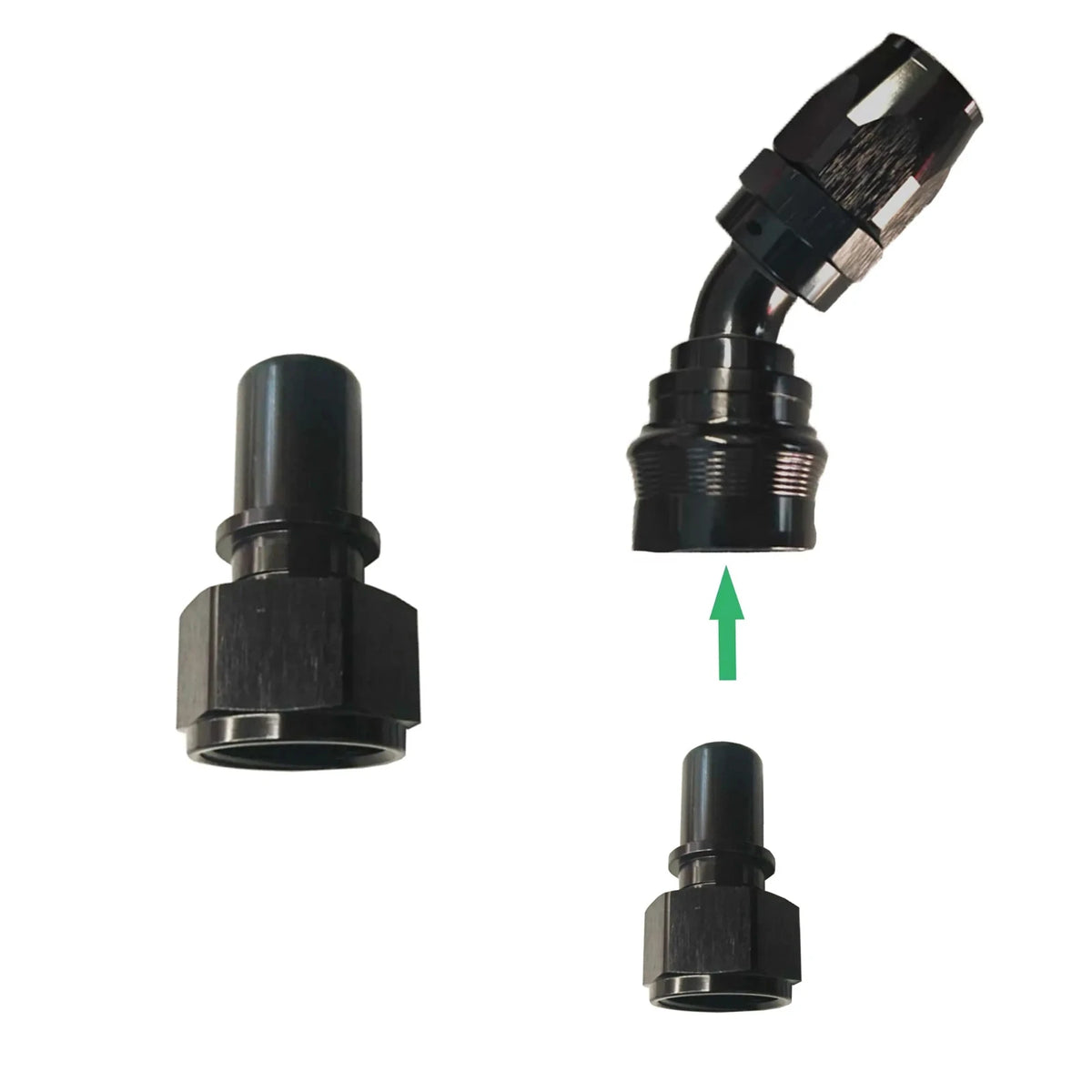 AN6 AN8 AN10 AN Quick Release Adapters Male Push In Straight Aluminum Universal Fittings Gold Black Tuck's Performance