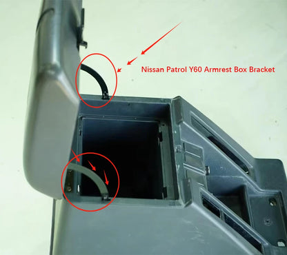 Armrest Box Damping Bracket for 97-04 Nissan Patrol GR Y61 Center Armrest Box Cover Bracket Support Arm Nissan SAFARI Y61 Tuck's Performance