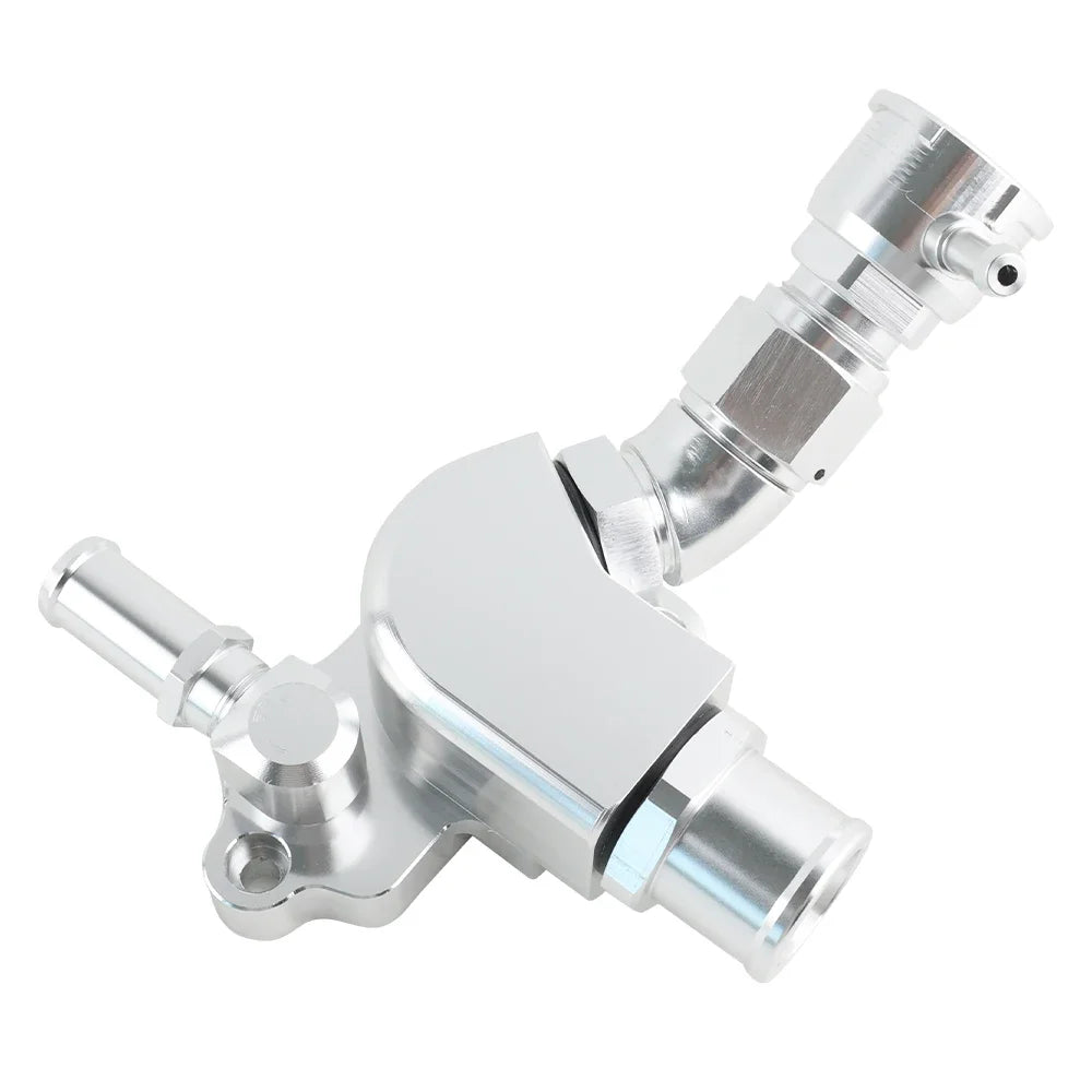 Aluminum K Series Silver Upper Coolant Housing W/ Filler & 1.25" Hose Fitting For Honda K20A/2/3 K20Z1/K24A1 Tuck's Performance