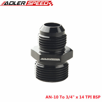AN4 AN6 AN8 AN10 AN12 Male To 1/8" 1/4" 3/8" 1/2" 3/4" BSP BSPP Straight Adapter Tuck's Performance
