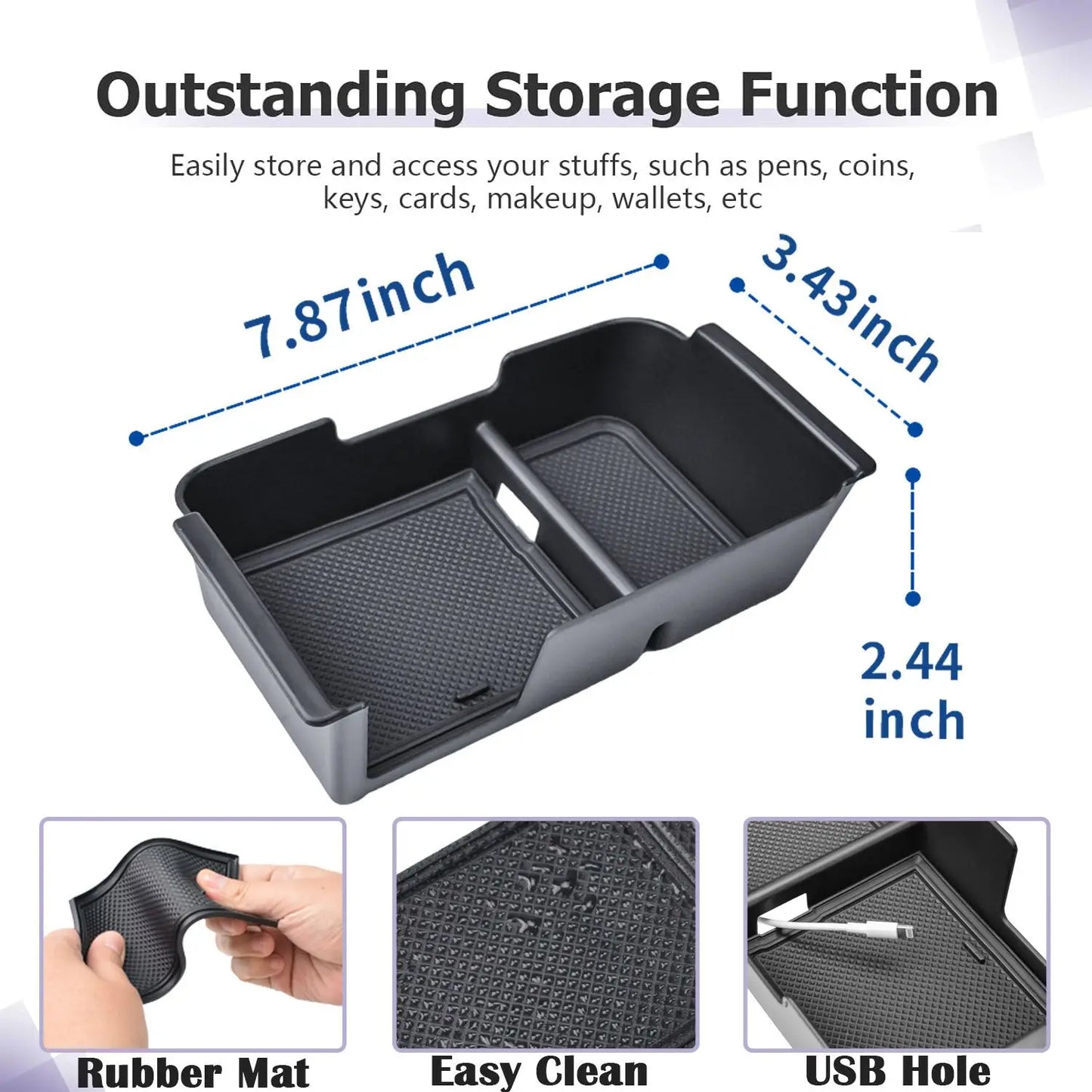 Center Console Organizer Tray for 2005-2021 Nissan Frontier Armrest Storage Box Center Console Interior Phone Holder Accessories Tuck's Performance