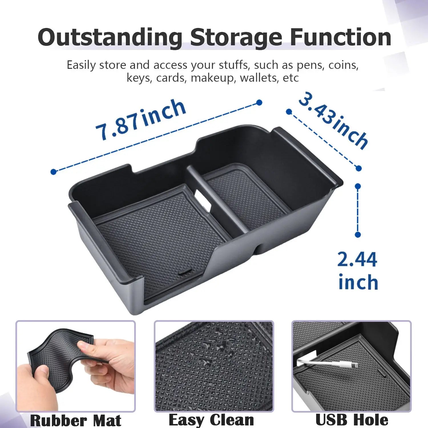 Center Console Organizer Tray for 2005-2021 Nissan Frontier Armrest Storage Box Center Console Interior Phone Holder Accessories Tuck's Performance