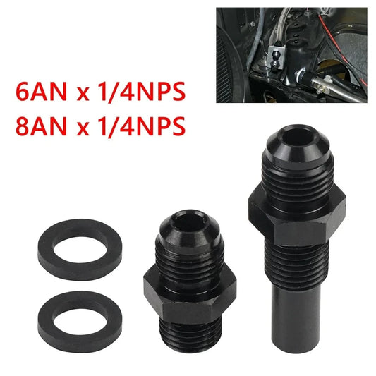 4L80E 6AN X 1/4NPS 8AN Male Flare to 1/4 NPS Transmission Cooler Adapter Fittings Front and Rear Port For GM 1997-2007 Tuck's Performance