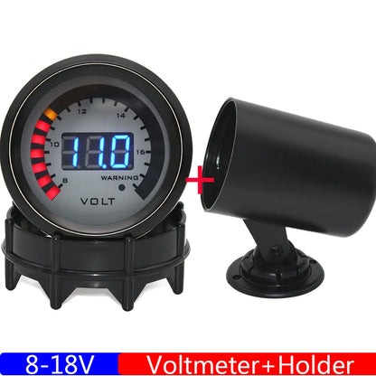52mm 12V Digital Voltmeter Gauge 8V-18V with Holder Options image 11