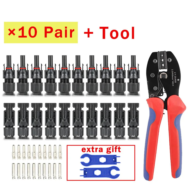 Solar Panel Connectors - 1000V 30A, 2.5 to 6mm² Tucks Performance