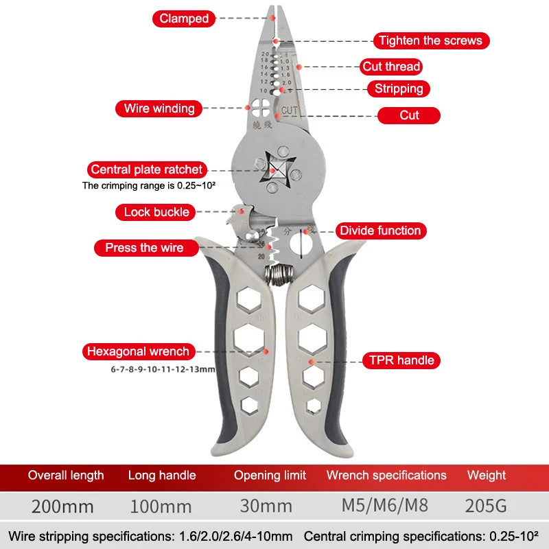 Multi-Function Wire Stripper & Crimping Pliers - product image 12