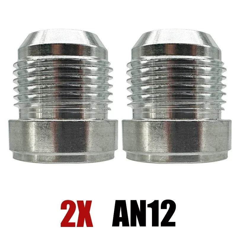 2X 3AN 4AN 6AN 8AN 10AN 12AN 16AN 20AN Male Weld On Fitting Adapter Weld Bung Aluminum Hose Straight Thread Connector Silver Tuck's Performance