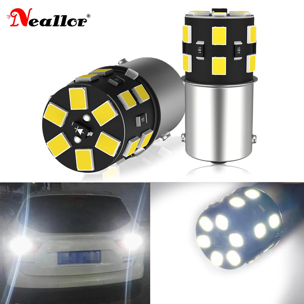 2pcs 1156 BA15S P21W Led Back Up Lamp Bulb Reverse LightFor Nissan Terrano X-Trail Navara NP300 D23 D40 Pathfinder 3 Almera 1 2 Tuck's Performance