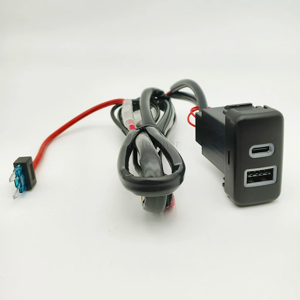 USB charger fitted to FJ Cruiser dash blank