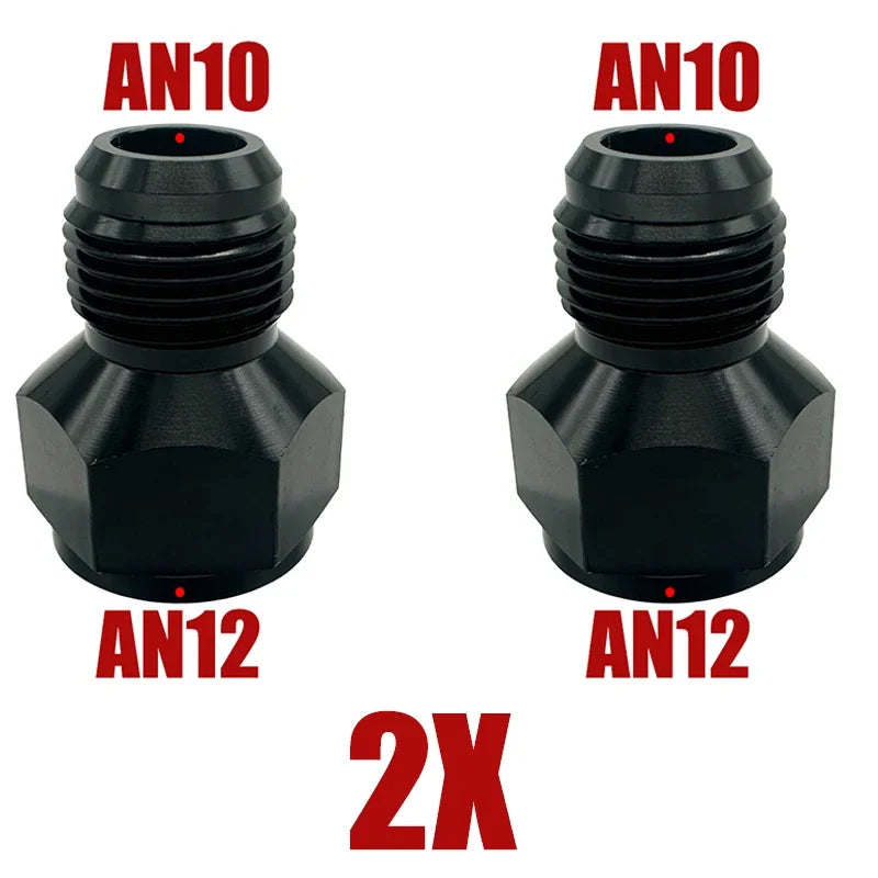 2XAluminum Reducer Expander Fitting Adapter Female To Male 3AN 4AN 6AN 8AN 10AN 12AN 16AN 20AN Oil Cooler Connector Hose Fitting Tuck's Performance