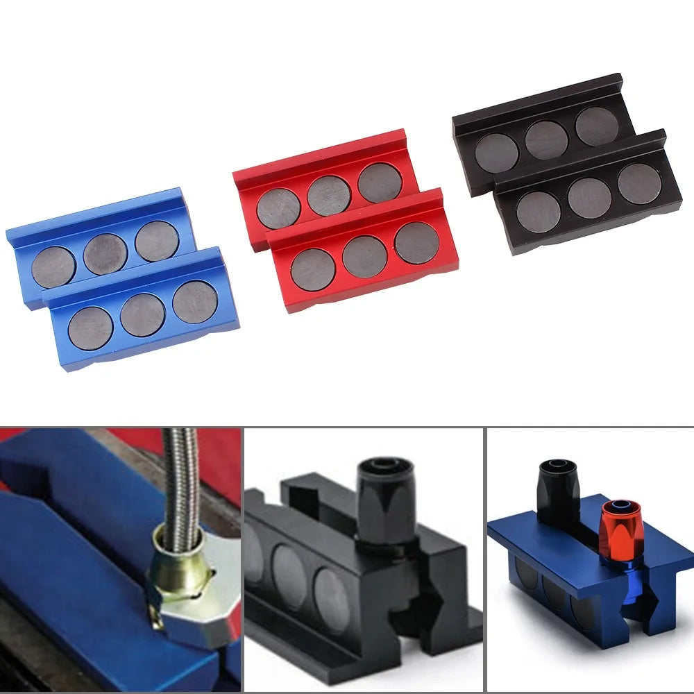 Aluminum Adjustable Wrench Spanner + Vise Jaw Inserts for Fuel Hose End Fitting Tuck's Performance