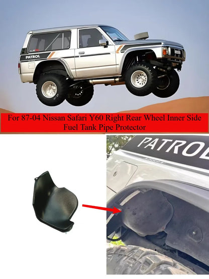 For 87-04 Nissan Safari Y60 Right Rear Wheel Fuel Tank Pipe Mudguard, Nissan Patrol Y60 Fuel Tank Pipe Protective Cover Tuck's Performance