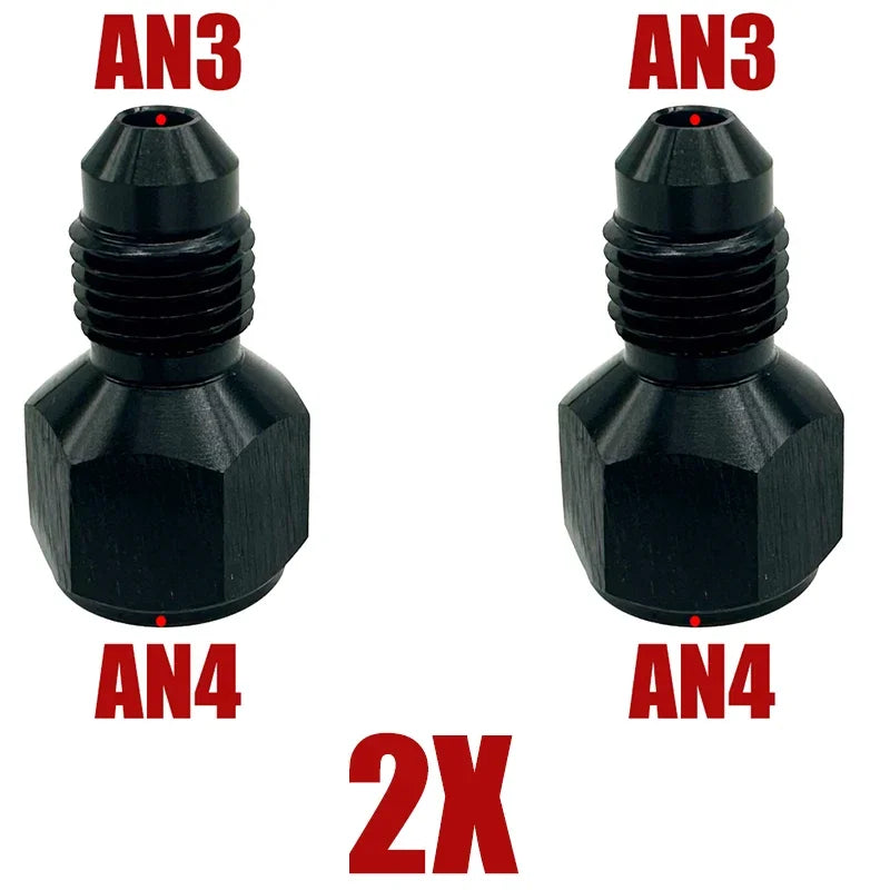 2XAluminum Reducer Expander Fitting Adapter Female To Male 3AN 4AN 6AN 8AN 10AN 12AN 16AN 20AN Oil Cooler Connector Hose Fitting Tuck's Performance