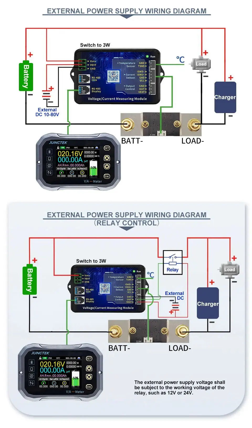 Battery Monitor Bluetooth KG140F DC 0-120V 100A 400A Battery Tester Voltage Current VA Battery Coulomb Meter Capacity Indicator Tuck's Performance