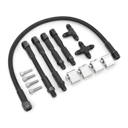 Steam 4 Port Crossover Hose Kits Coolant Crossover Hose Kit  Easy Install Flexible Heat Resistant for LS Series Engine Tuck's Performance