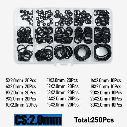 O Ring CS 1.0 1.5 to 4.0mm Sealing Washer Nitrile Rubber O-ring Faucet Plumbing Gaskets Oil Resistant High Temperature Oring Kit Tuck's Performance