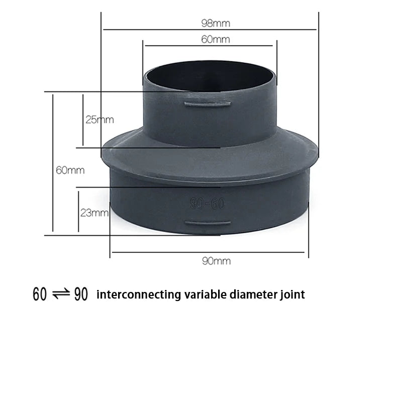 60/75/90mm Automotive Heater Hot Air Pipe Conversion Interconnection Pipe Variable Diameter Joint Accessories Straight Bend Pipe Tuck's Performance