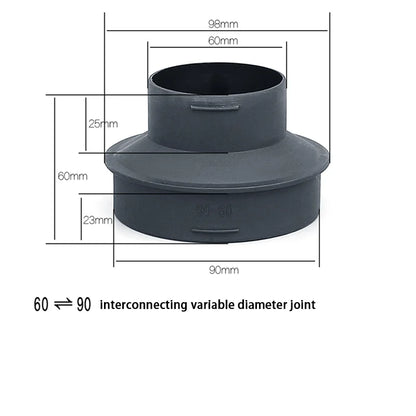 60/75/90mm Automotive Heater Hot Air Pipe Conversion Interconnection Pipe Variable Diameter Joint Accessories Straight Bend Pipe Tuck's Performance