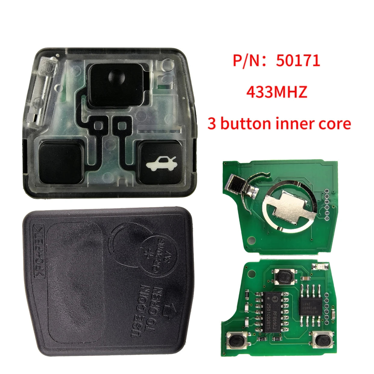 Remote key FCC ID 50171 marking detail