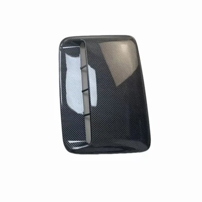 Carbon look stick-on centre bonnet scoop