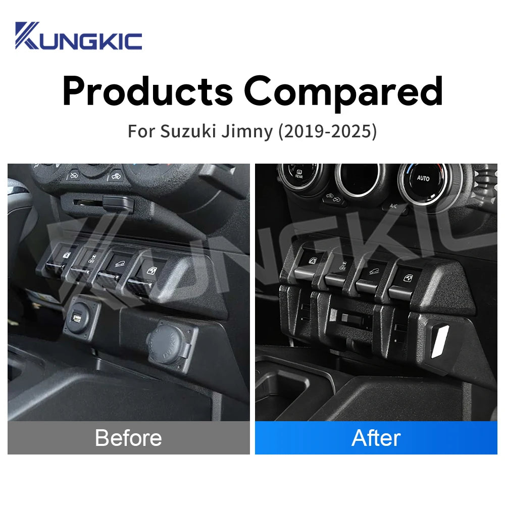 For Suzuki Jimny JB64 Sierra JB74W 2019-2025 Car Charger Power Dual USB Shunt Hub Type C Splitter With Cigarette To Adapter Tuck's Performance
