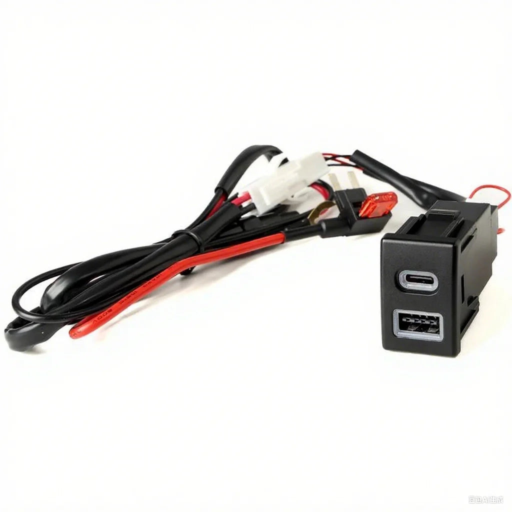 12V/24V For Isuzu Suzuto 18-22 D-MAX old model Car Charger Dual USB TYPE-C PD Interface Socket Phone Charge Adapt Cable Tuck's Performance