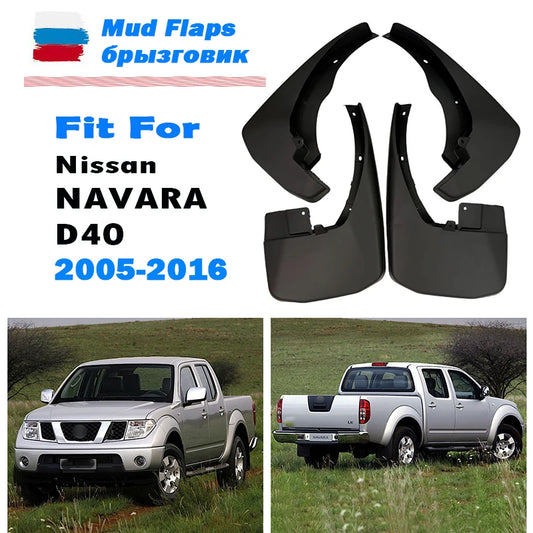 2005-2016 FOR Nissan Navara D40 Mudguard Fender Mud Flaps Guards Splash Mudflaps Car Accessories Front Rear 4pcs Tuck's Performance