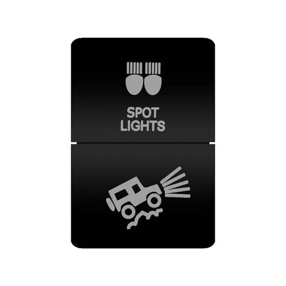 12V Dual Button Push Switch Orange Led Light For Toyota Prado Land Cruiser 200 RAV4 Hilux GUN HiAce 4 Runner Tundra Suzuki Jimny Tuck's Performance