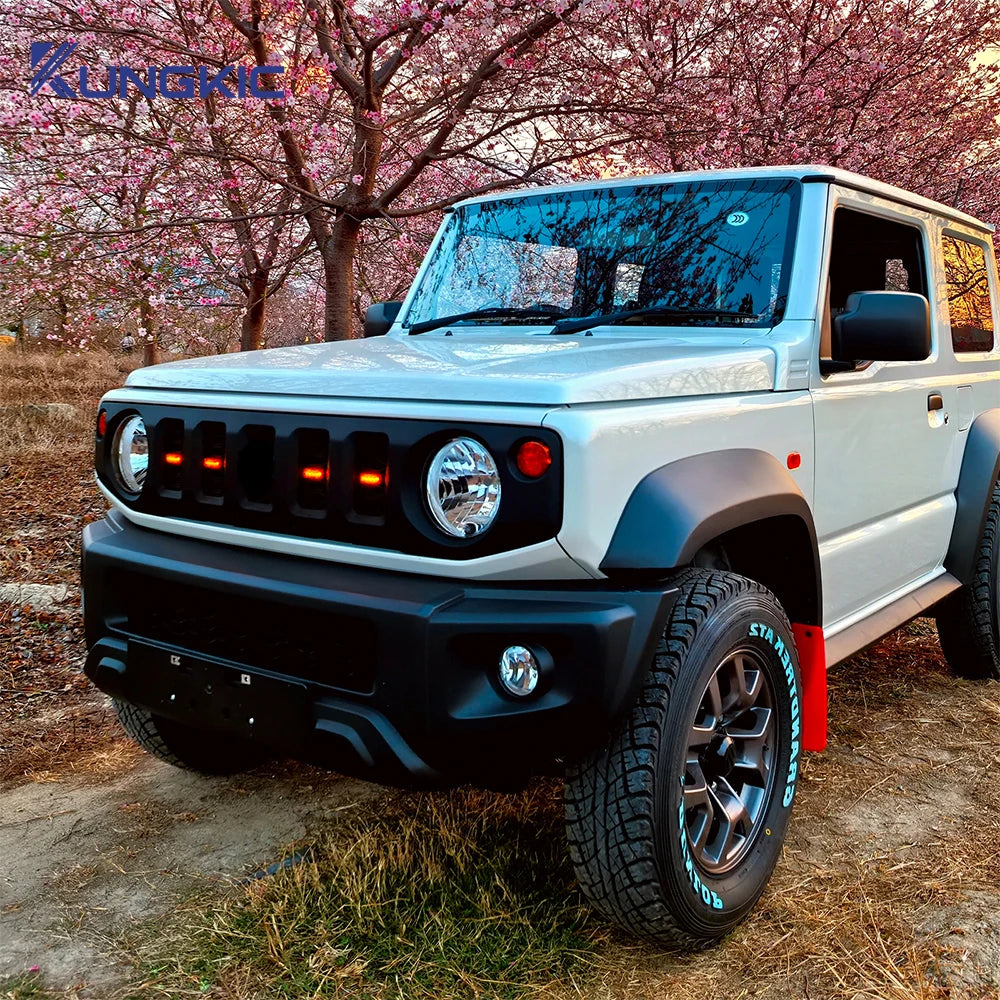 For Suzuki Jimny JB64 JB74 2019 2020 2021 2022 2023-2026 Car LED Front Grille Lights External Grille Lamps Decoration Light 12V Tuck's Performance