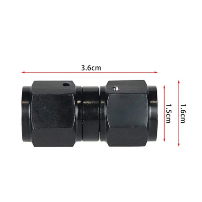 4AN 6AN 8AN 10AN Female to AN Female Union Straight 0 45 90 Degrees Swivel Hose End Fitting Adaptors Aluminum Oil Fuel Connector Tuck's Performance
