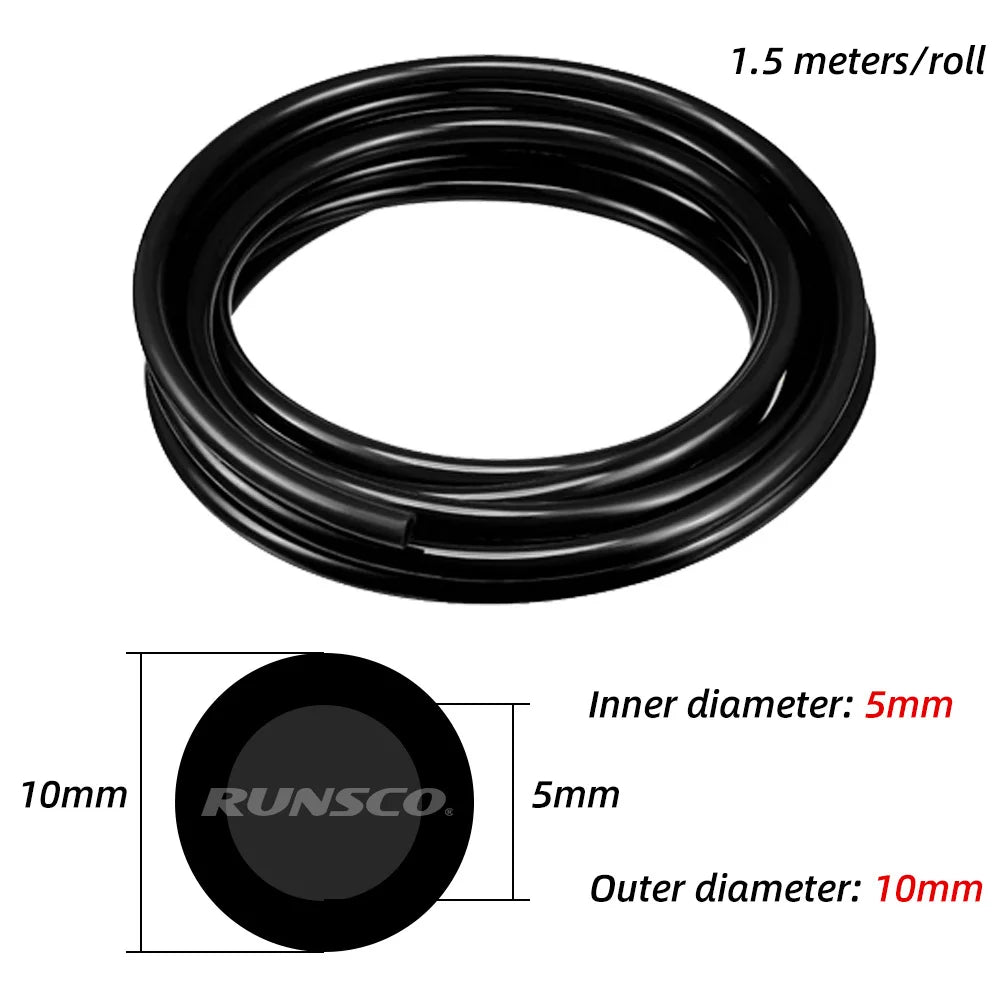 Blue/Red/Black Inner Diameter 3mm, 4mm, 5mm, 6mm, 8mm Car Vacuum Silicone Hose Auto Racing Intercooler Line Pipe Tube 1.5 Meter Tuck's Performance