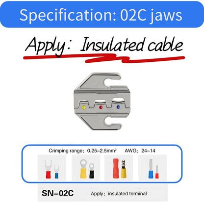 SN-58B Ratchet Crimping Pliers Kit with 5 Jaws - product image 12