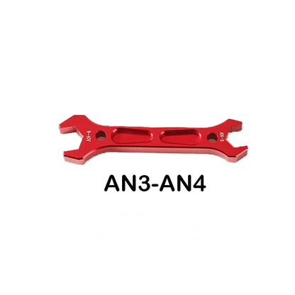 AN3 AN4 AN6 AN8 AN10 AN12 Double Ended Fitting AN Aluminum Wrench Hose Fitting Tool Socket Wrench Spanner Tool Kit Tuck's Performance