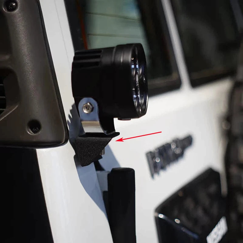 For Nissan Patrol Y60 Safari GQ Tailgate Spotlight Bracket Reversing Light Mount Black Manganese Steel Anti-Corrosion Treatment Tuck's Performance