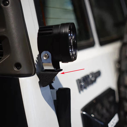 For Nissan Patrol Y60 Safari GQ Tailgate Spotlight Bracket Reversing Light Mount Black Manganese Steel Anti-Corrosion Treatment Tuck's Performance