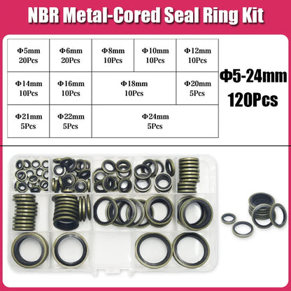 Bonded Seal Washer Kit, Dowty Washers M5 to M24, 100 or 120 Piece Assortment Tucks Performance