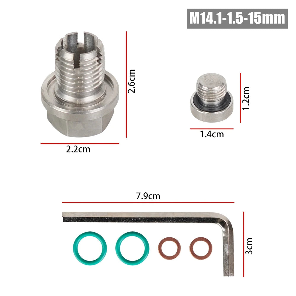 M12.1x1.25/1.5/1.75 M14.1 M16.1 M18.1x 15mm Oil Drain Plug Oversize Piggyback Self Tapping Oil Pan Thread Repair Kit Tuck's Performance