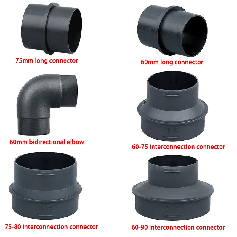 60/75/90mm Automotive Heater Hot Air Pipe Conversion Interconnection Pipe Variable Diameter Joint Accessories Straight Bend Pipe Tuck's Performance