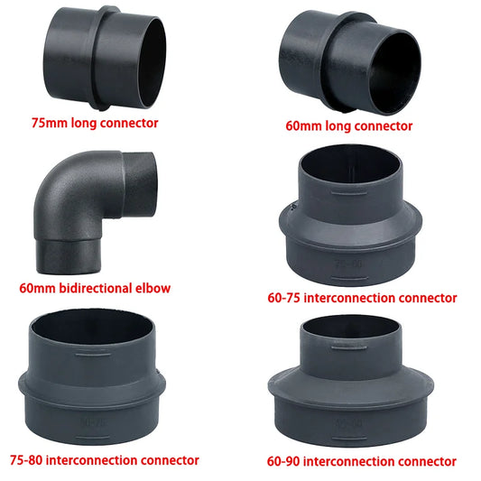 60/75/90mm Automotive Heater Hot Air Pipe Conversion Interconnection Pipe Variable Diameter Joint Accessories Straight Bend Pipe Tuck's Performance
